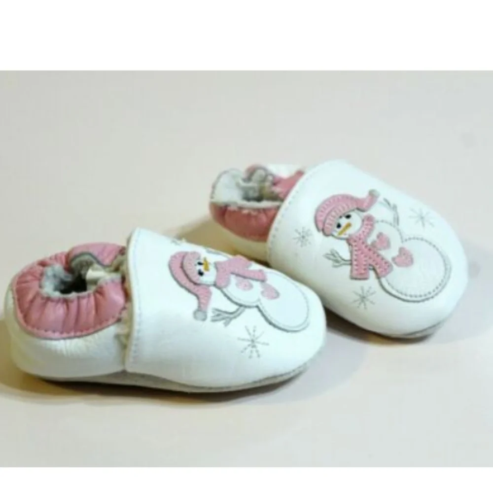 Leather Shoes White Pink Size 0-6 Mo